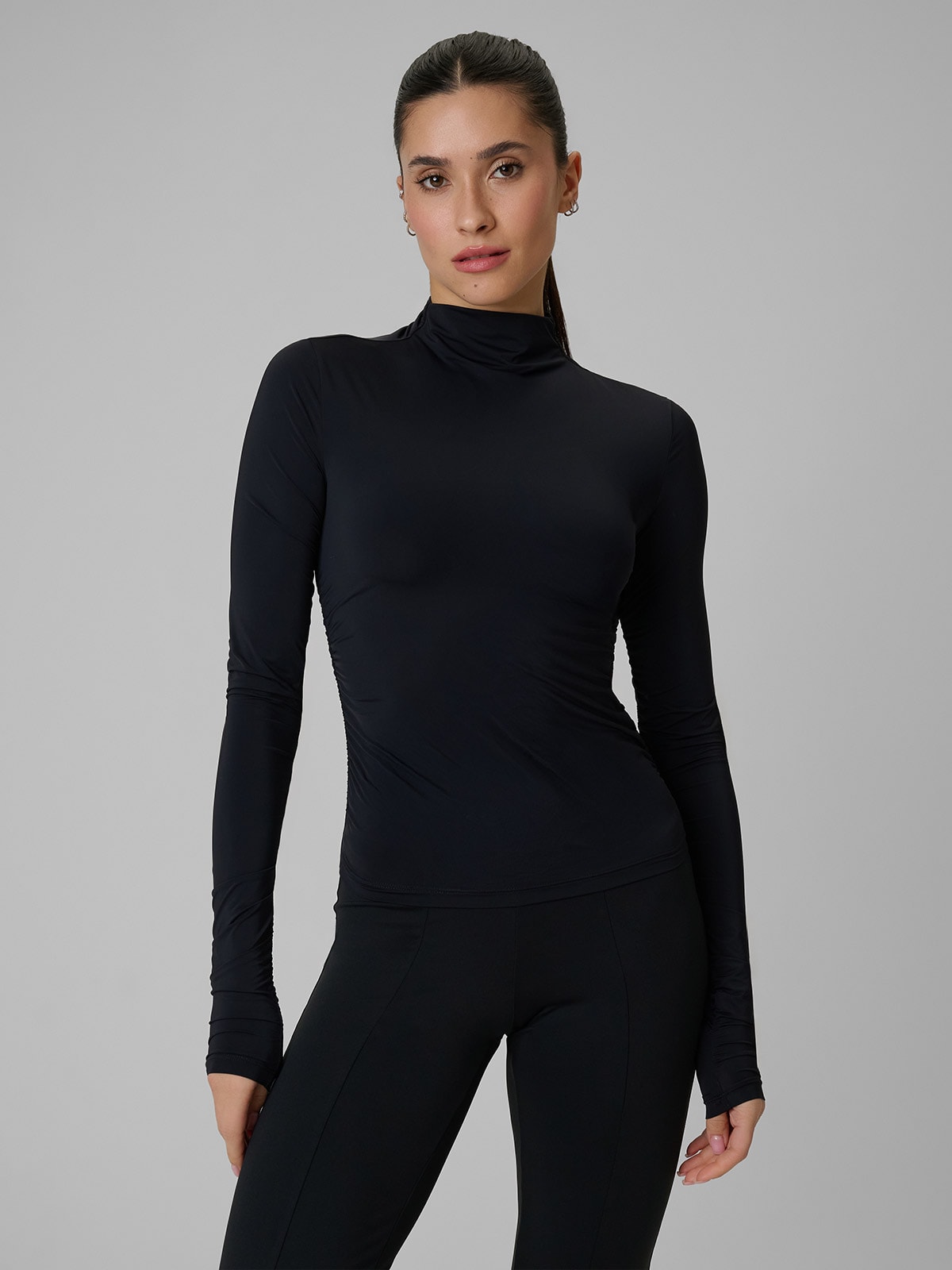 4F Longsleeve treningowy slim szybkoschnący damski - czarny M