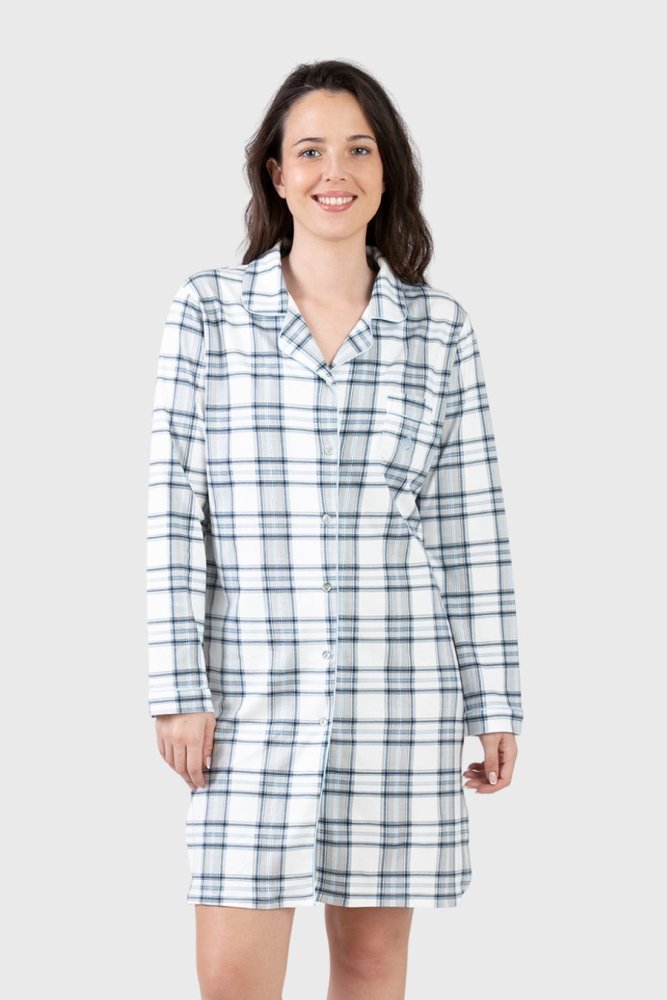 Flanelowa koszula damska NURIA XXL Biały