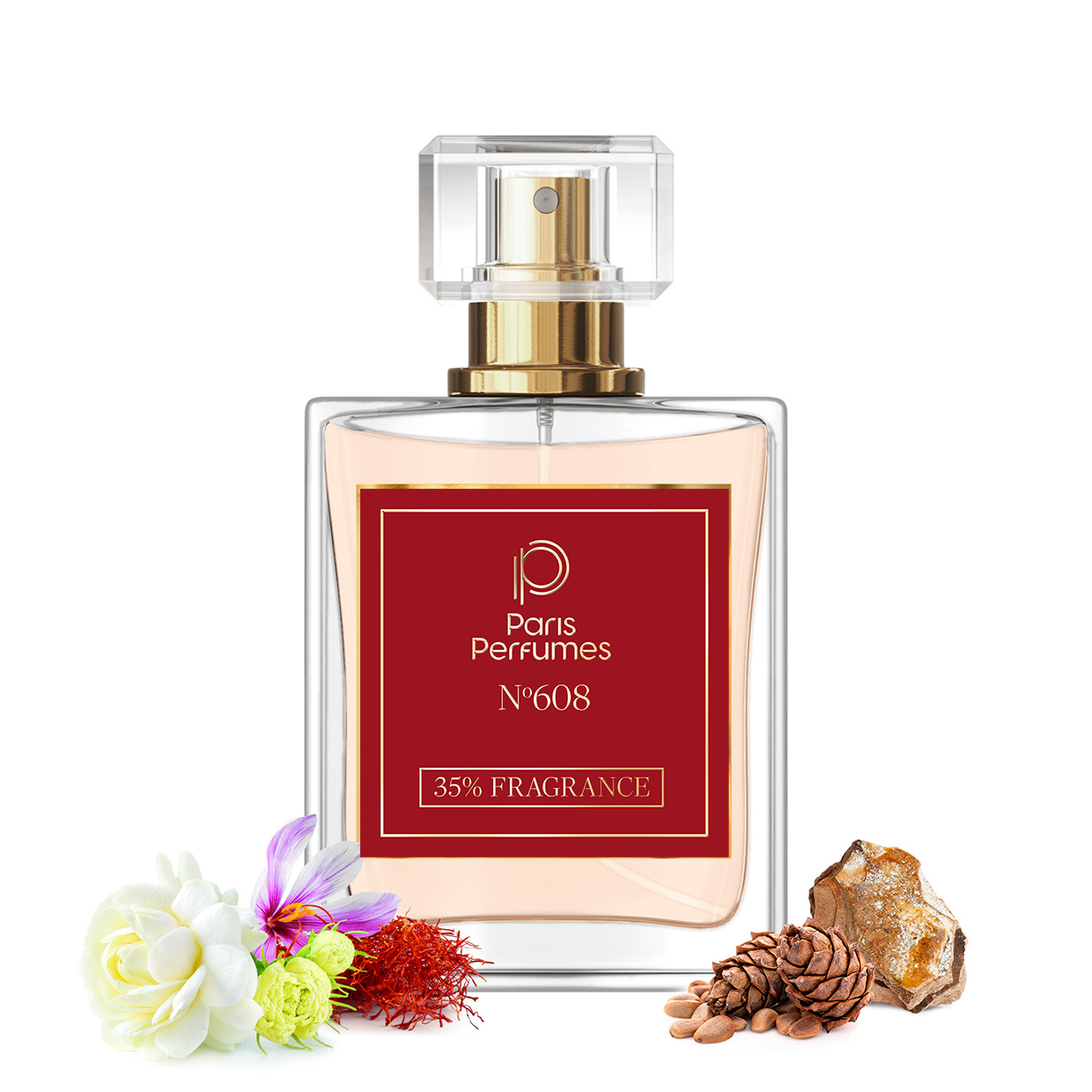 Zamiennik Baccarat Rouge 540 Paris Perfumes N° 608 - 50 ml - 35% zaperfumowania