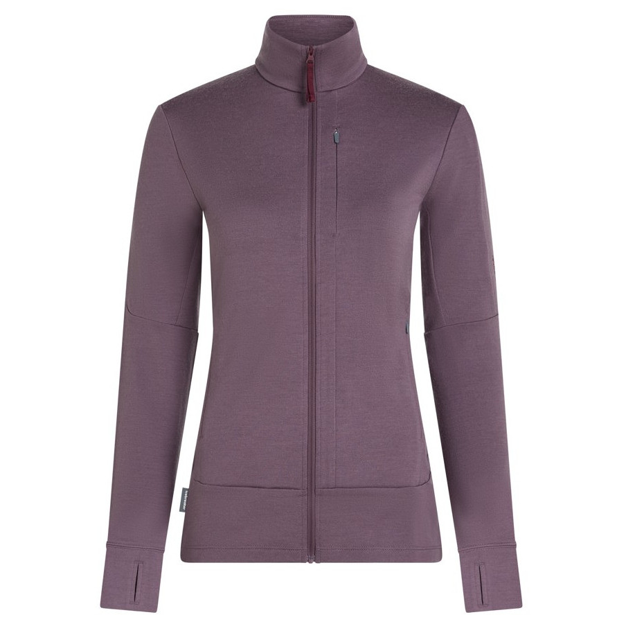Bluza damska Icebreaker Women Merino 260 Quantum IV LS Zip Rozmiar: L / Kolor: fioletowy/szary
