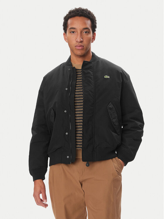 Lacoste Kurtka bomber BH1204 Czarny Regular Fit