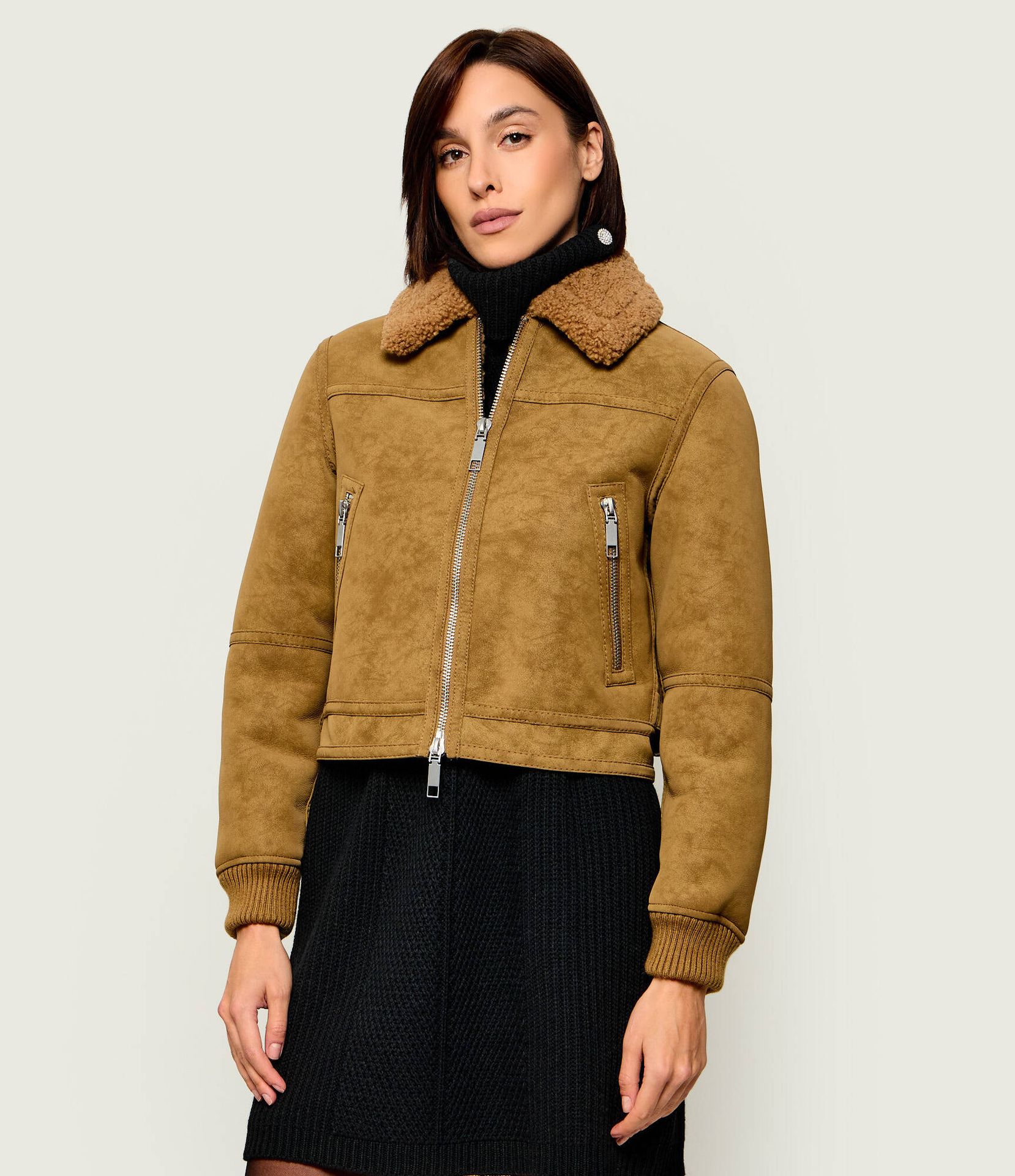 MAX&Co. Kożuch Mcobird Cropped Fit shearling