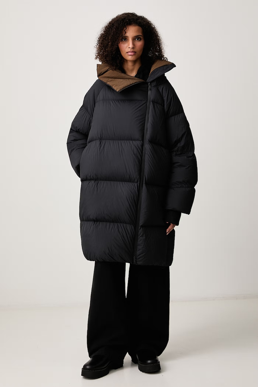 GANNI Future Nylon Quilt Maxi Puffer kurtka puchowa damska