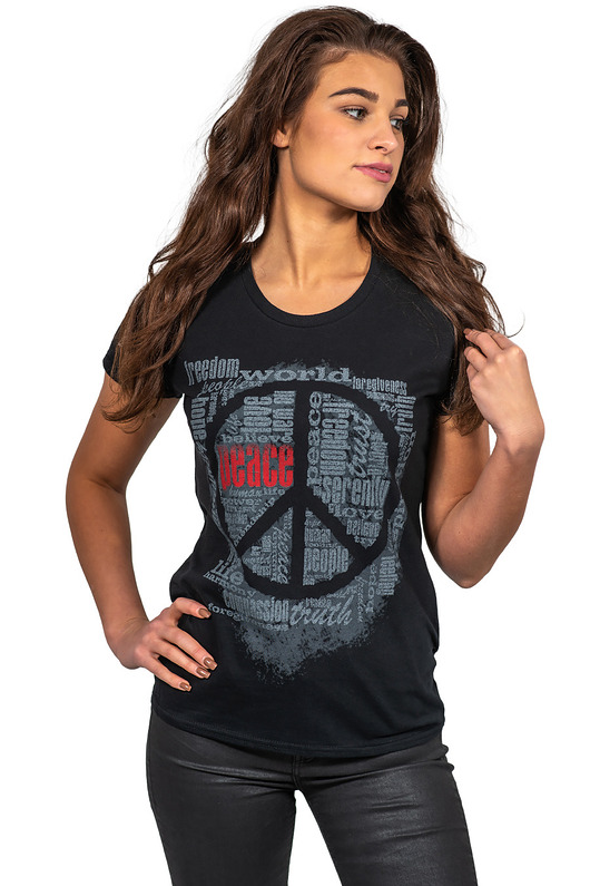 T-shirt damski UNDERWORLD Peace czarny