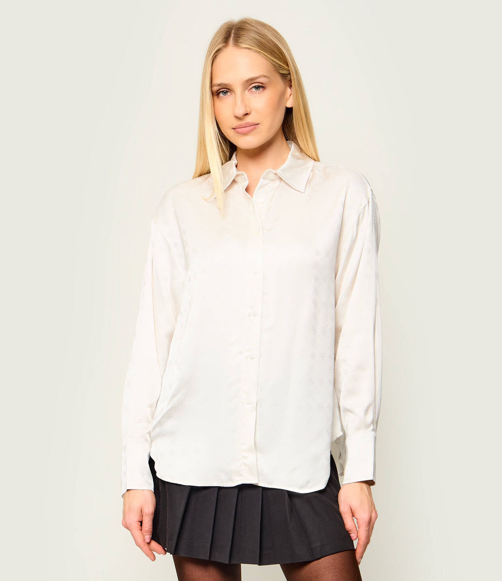 GUESS Satynowa koszula Carolyn Regular Fit