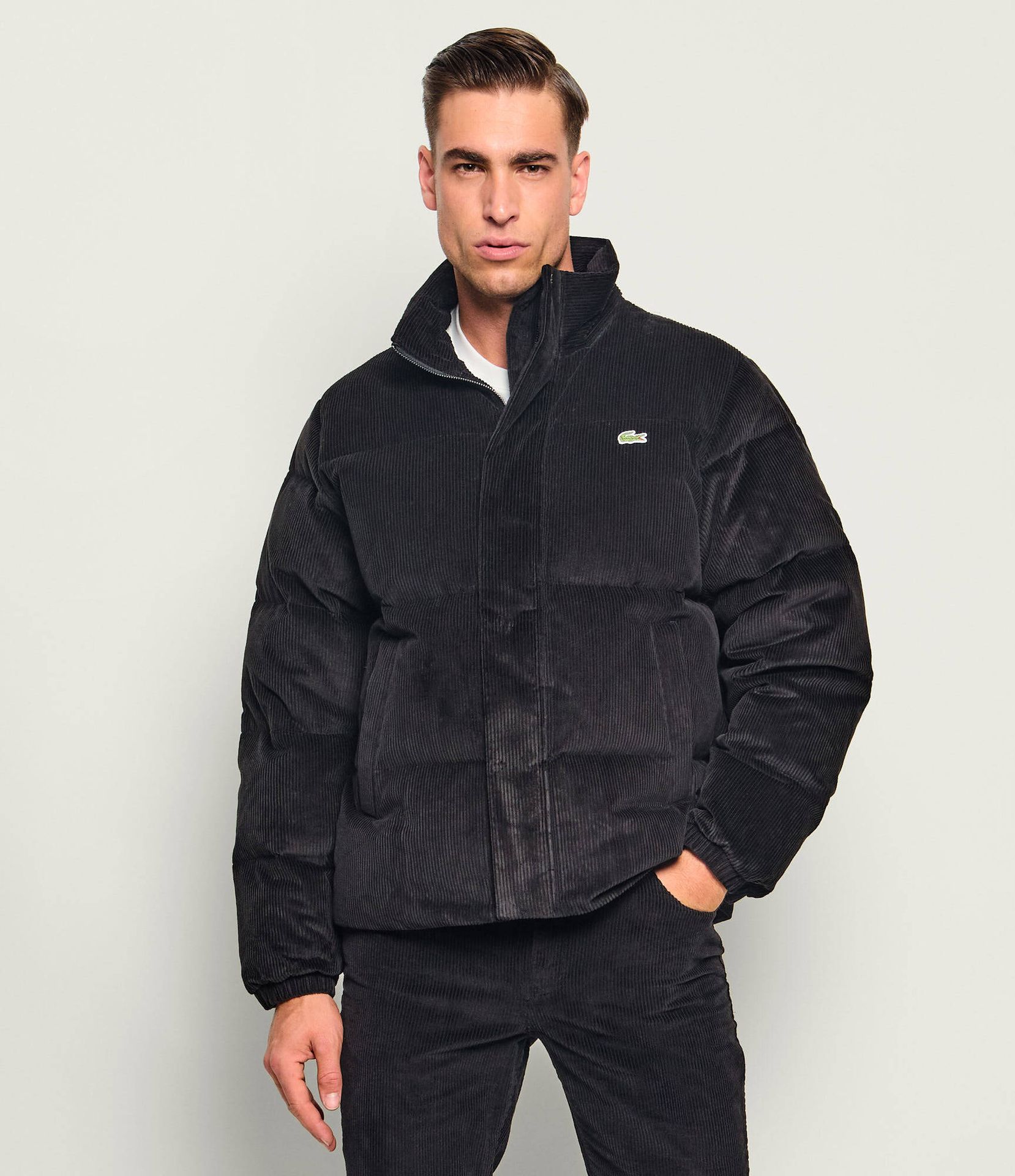 Lacoste Puchowa kurtka Regular Fit sztruks