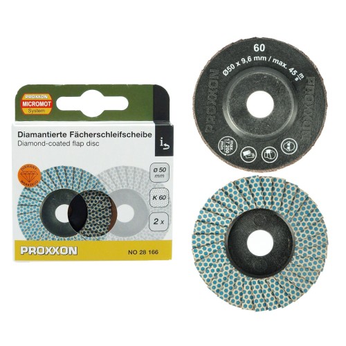 PROXXON PR28167 - Tarcze listkowe z powłoką diamentową do LHW, ziarnistość 120, śr. 50 mm, 2 szt.