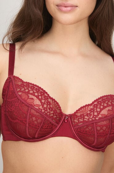 Hunkemöller Biustonosz z fiszbinami bez wyściółki Tosca Czerwony