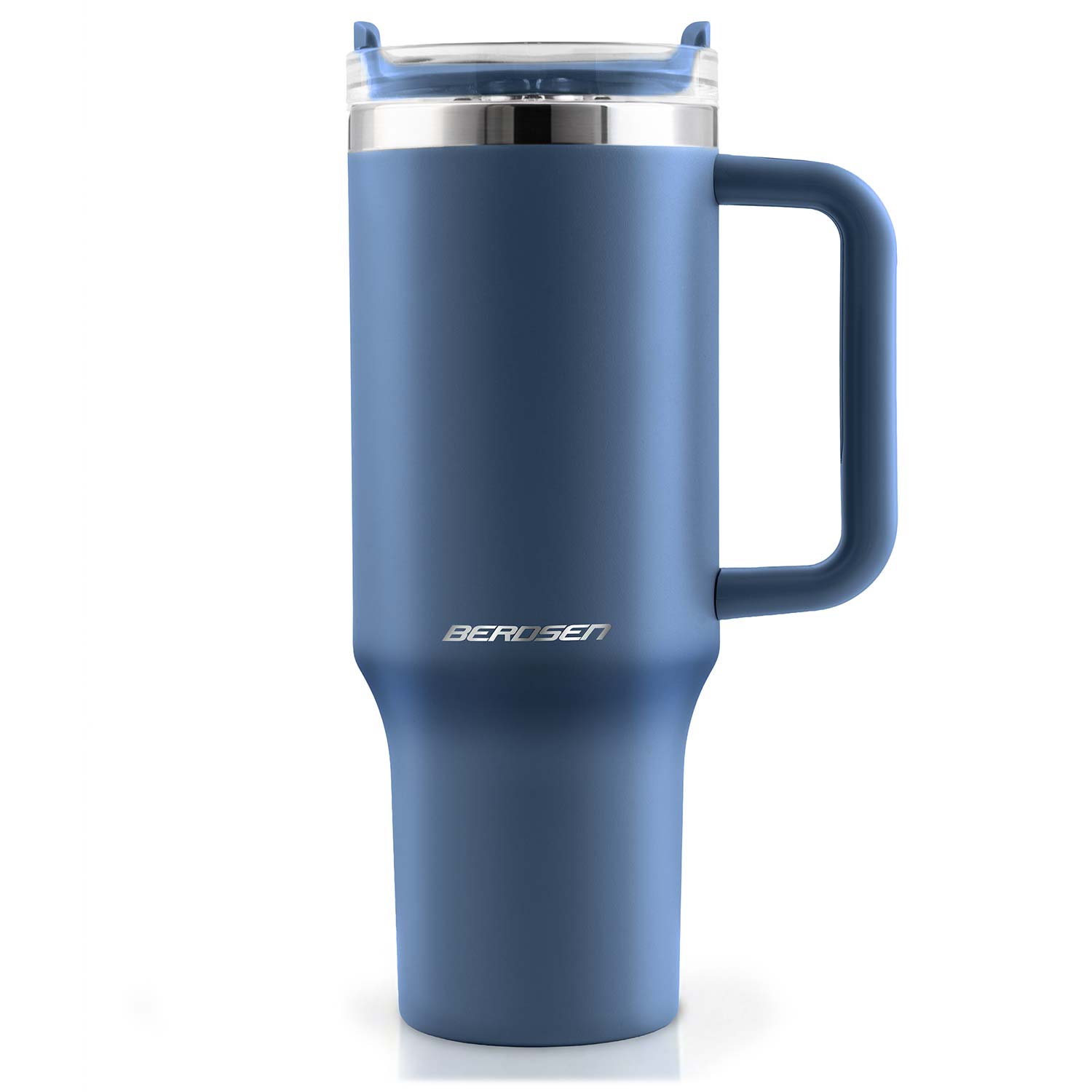 Berdsen Termos próżniowy kubek ze słomką 1180 ml granatowy