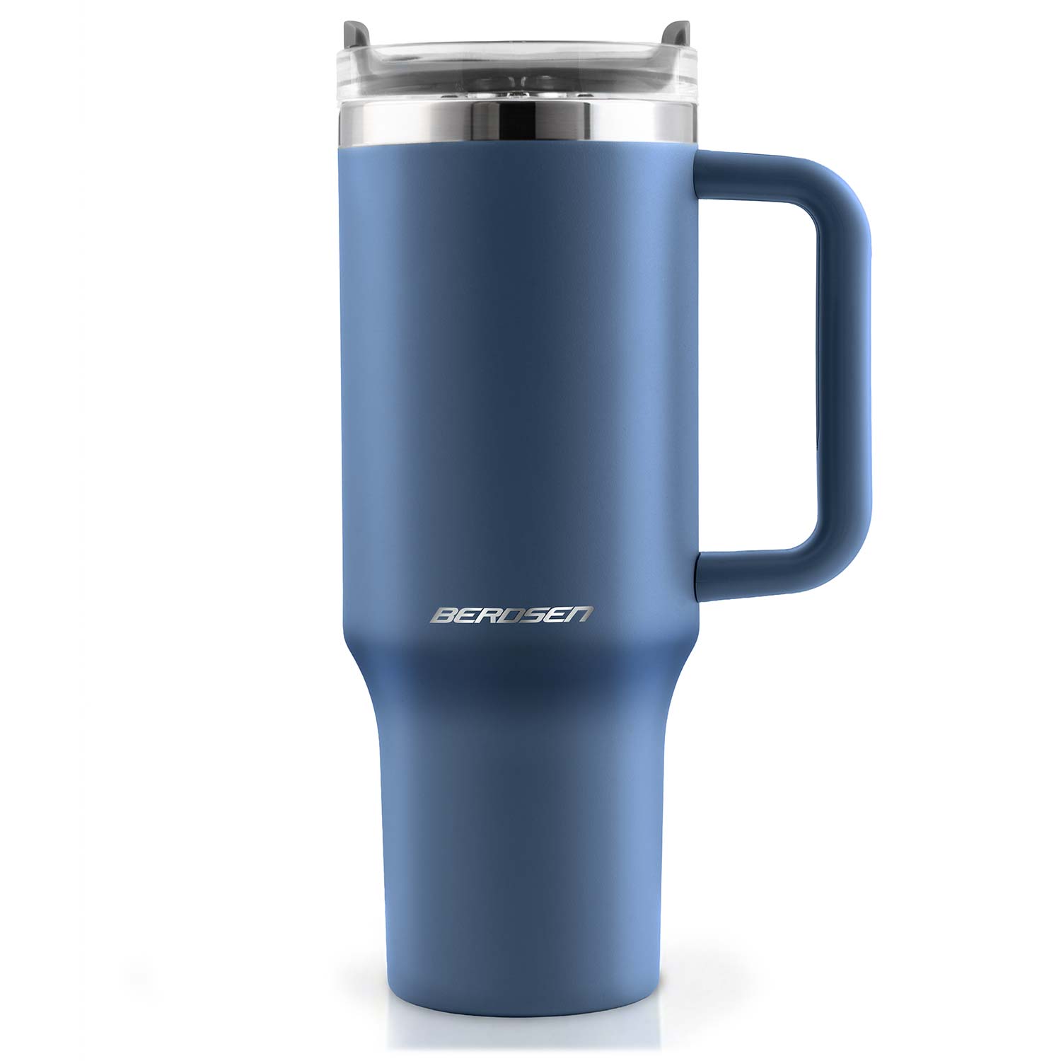 Berdsen Termos próżniowy kubek z zestawem słomek 1180 ml granatowy
