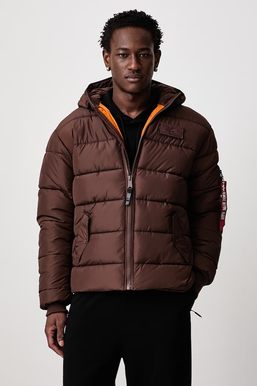 Alpha Industries Hooded Puffer Puffer Alpha Faux Down kurtka zimowa męska