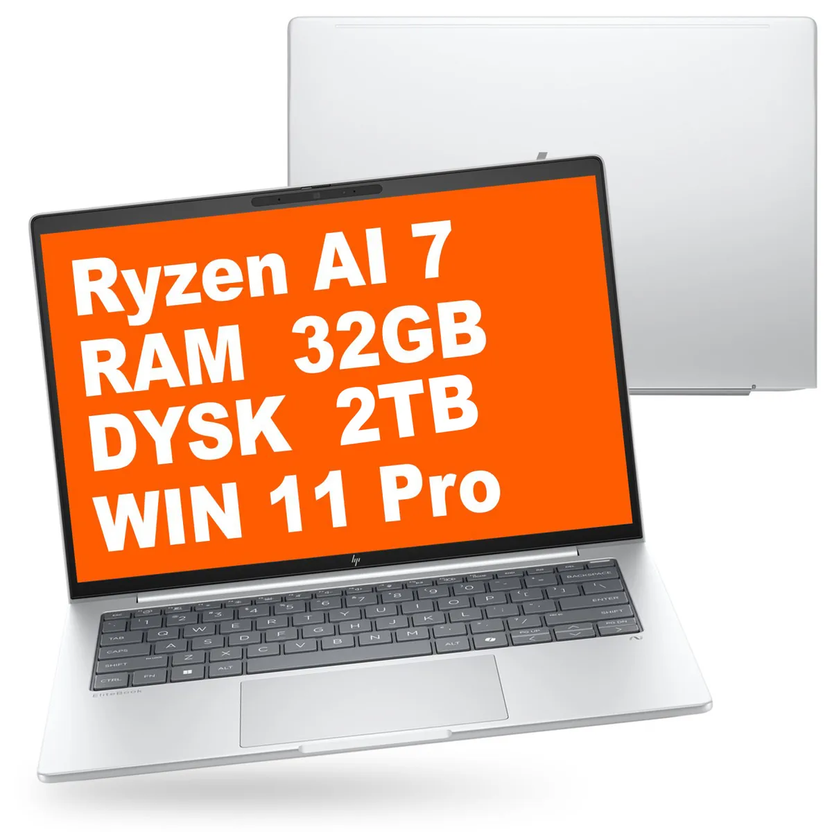 HP EliteBook 8 G1i 14 / CW6U1U8 / Ryzen AI 7 / 32GB / 2TB / AMD Radeon / WUXGA / Win 11 Pro / Srebrny CW6U1U8_32GB_2TB_W11