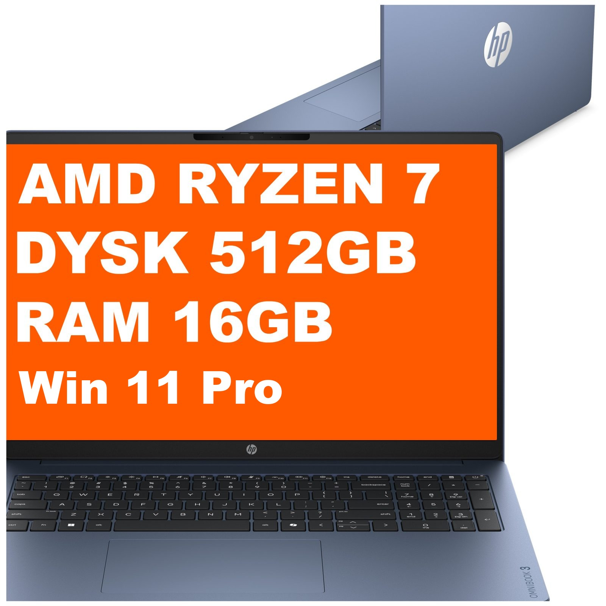 HP OmniBook 3 AI 16-bw0004nwx / D9LW2EA / Ryzen 7 / 16GB / 512GB / AMD Radeon / 16