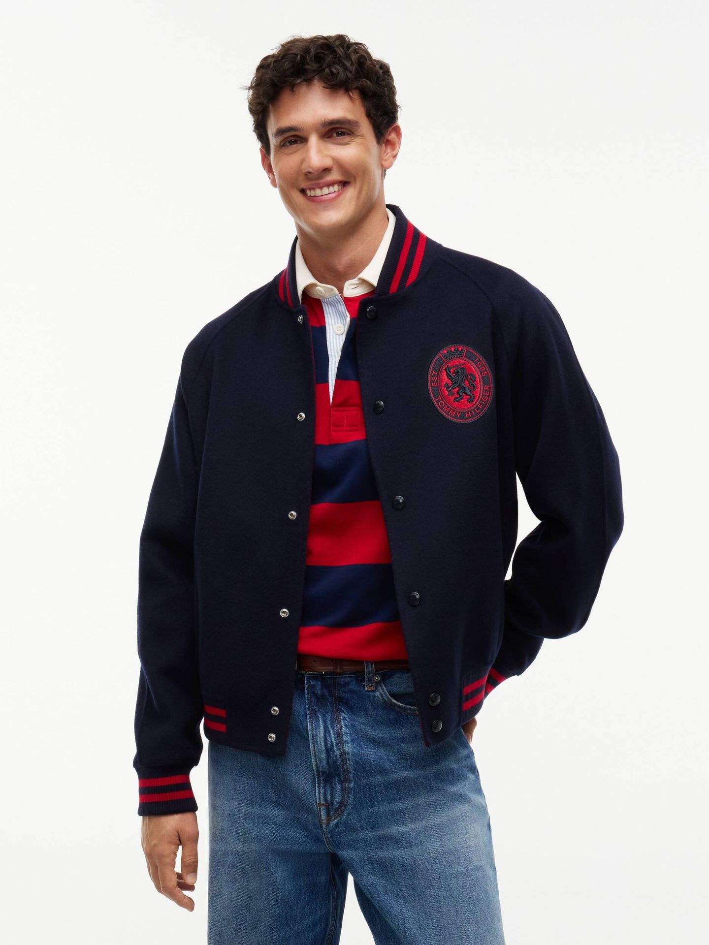 Tommy Hilfiger Wełniana kurtka bomber Regular Fit