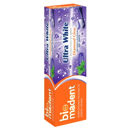 Bio Madent Żelowa pasta do zębów Ultra White Diamond Glow, 75 ml