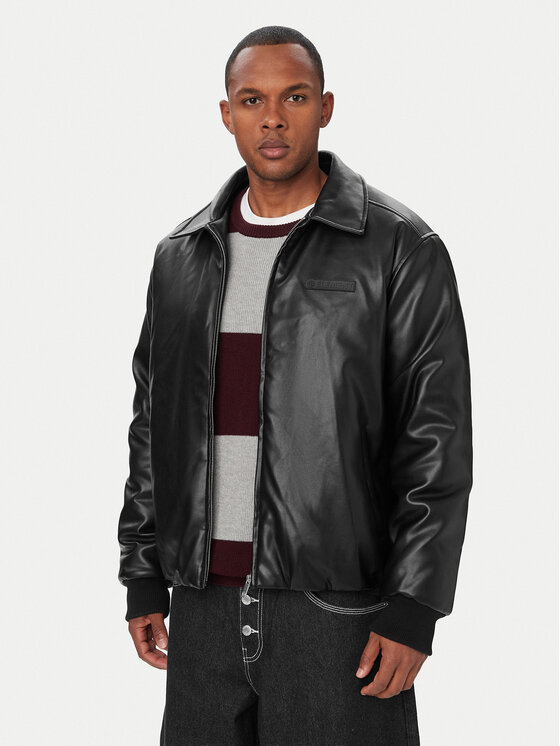 Element Kurtka z imitacji skóry 62KUMPU901 Czarny Regular Fit