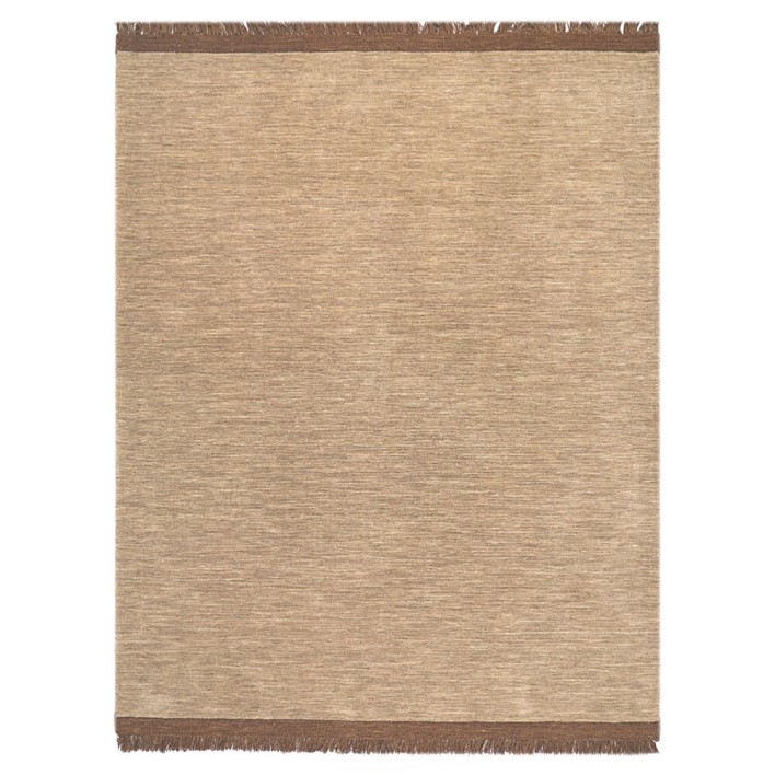 Dywan wełniany z frędzlami NORDIC Beige Beżowy Ręcznie tkany