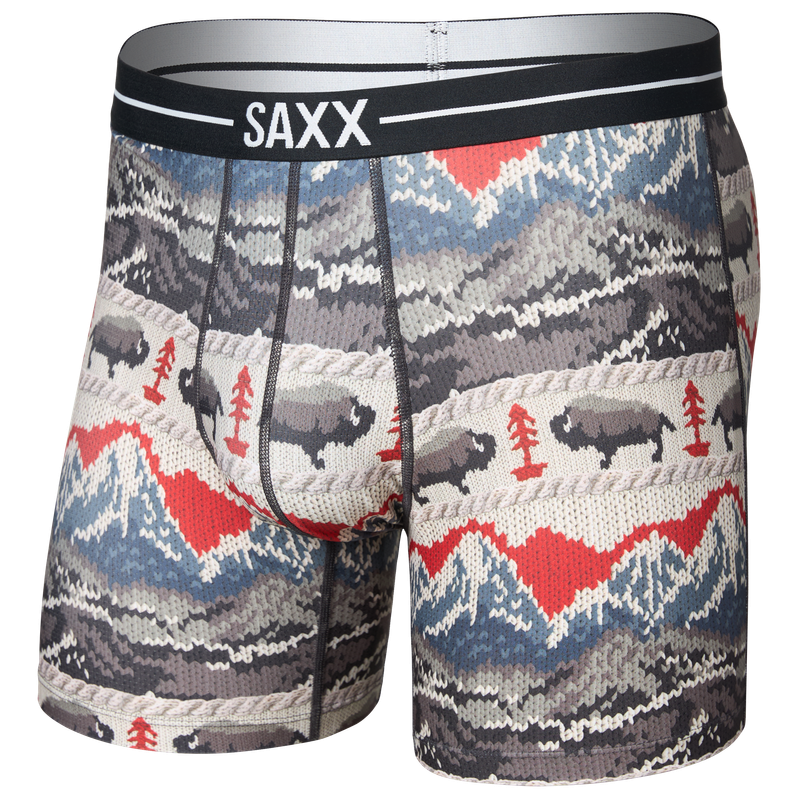 Bokserki Saxx Volt Breathable Mesh Boxer Brief Rozmiar: XL / Kolor: beżowy/niebieski