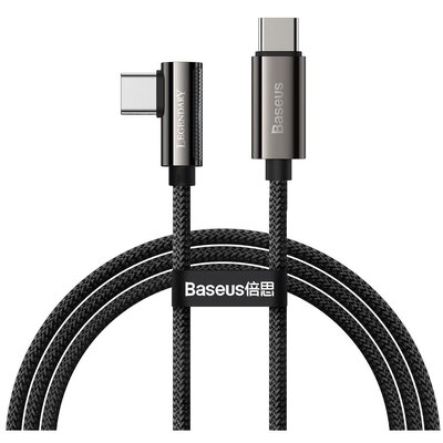 Zdjęcia - Kabel BASEUS CABLE ELBOW TO USB-C 1M/BLACK CATCS-01 