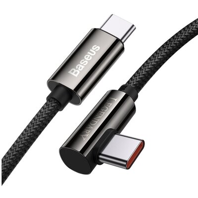 Фото - Кабель BASEUS Kątowy kabel USB-C - USB-C  Legend Series 100W 2m Czarny - Oficjalny 