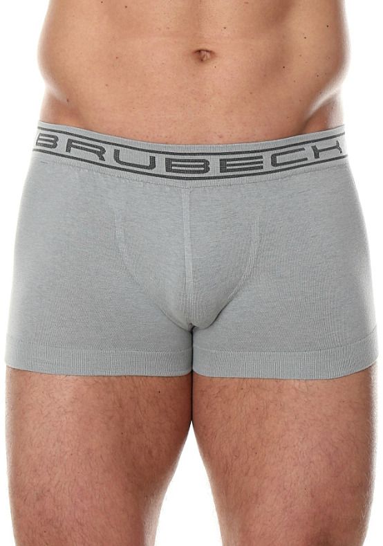 Brubeck Bokserki męskie shortbox Comfort Cotton szare r. S BX10050A