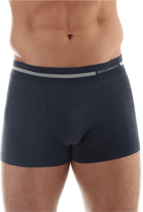 Brubeck Bokserki męskie Comfort Wool granatowe r. S BX10430