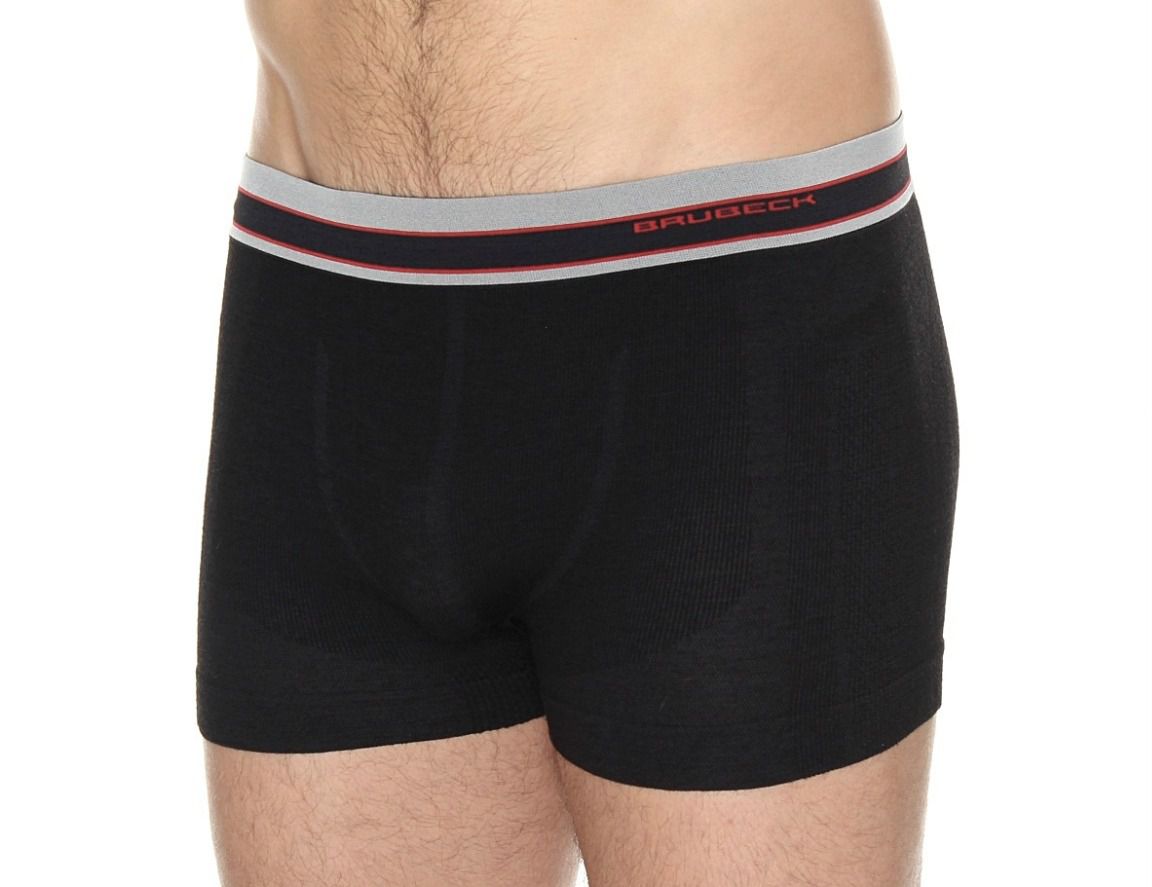 Brubeck Bokserki męskie Active Wool czarne r. XXL BX10870