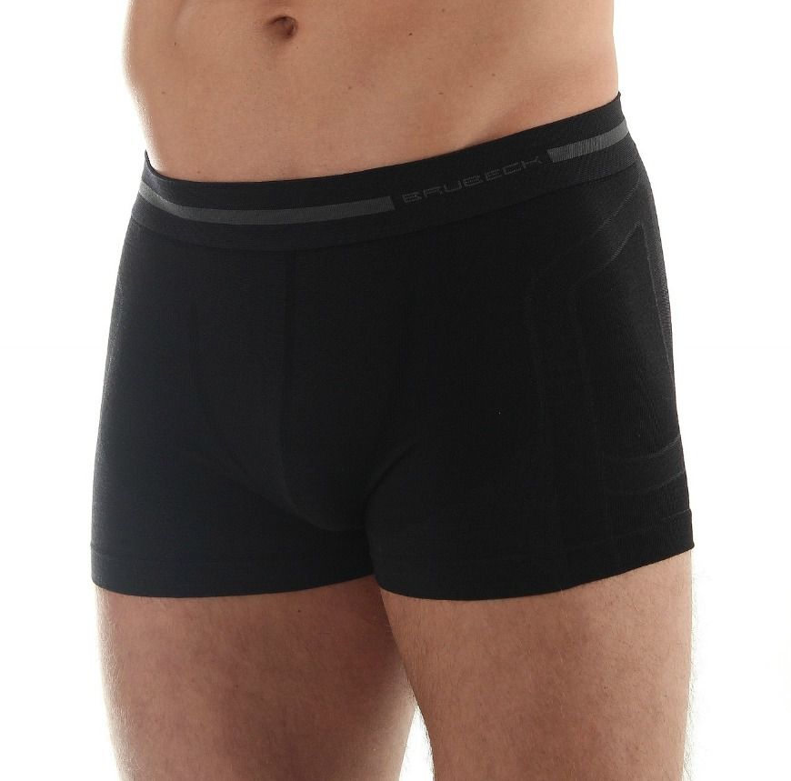 Brubeck Bokserki męskie Comfort Wool czarne r. M BX10430