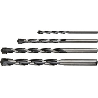Graphite Wiertła do , komplet 4 szt. 4, 6, 8, 10mm, , 57H746