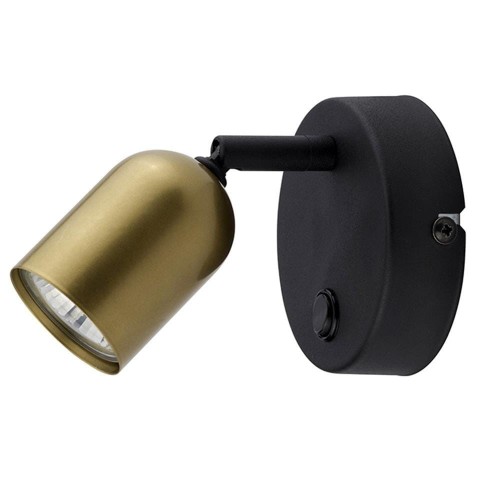 Zdjęcia - Żyrandol / lampa TK Lighting Top kinkiet  1-punktowy czarny/złoty 6313 (spot)