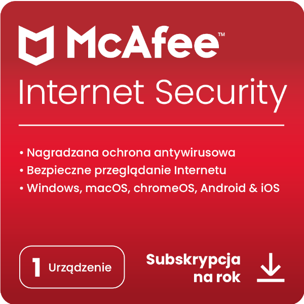 McAfee Internet Security 2026 (1 stanowisko, 12 miesięcy)