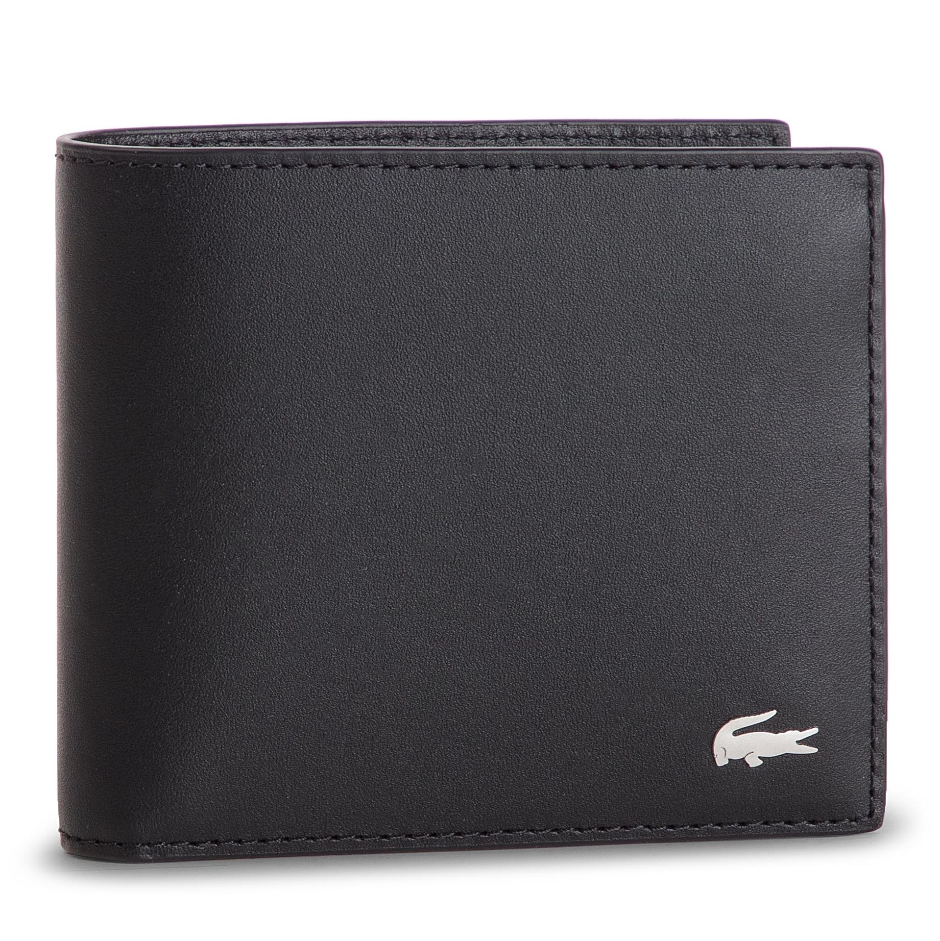 Lacoste Duży Portfel Męski M Billfold Coin NH1112FG Black 000