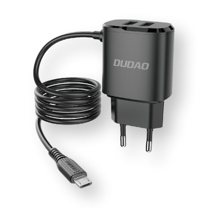 ST Ładowarka sieciowa Dudao 12 W - 2x USB + kabel Micro USB