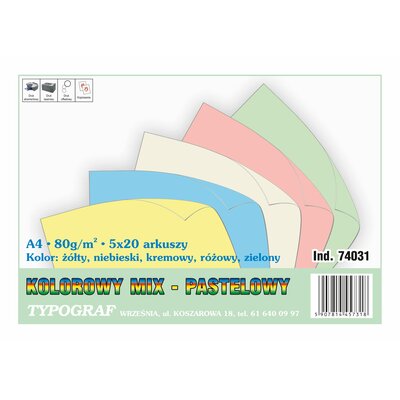 Art GO Papier TYPOGRAF 74031 Mix Kolorowy