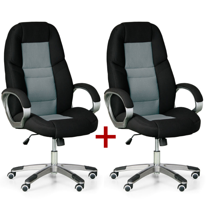 B2B Partner Krzesło biurowe KEVIN 1+1 GRATIS, szary 412042