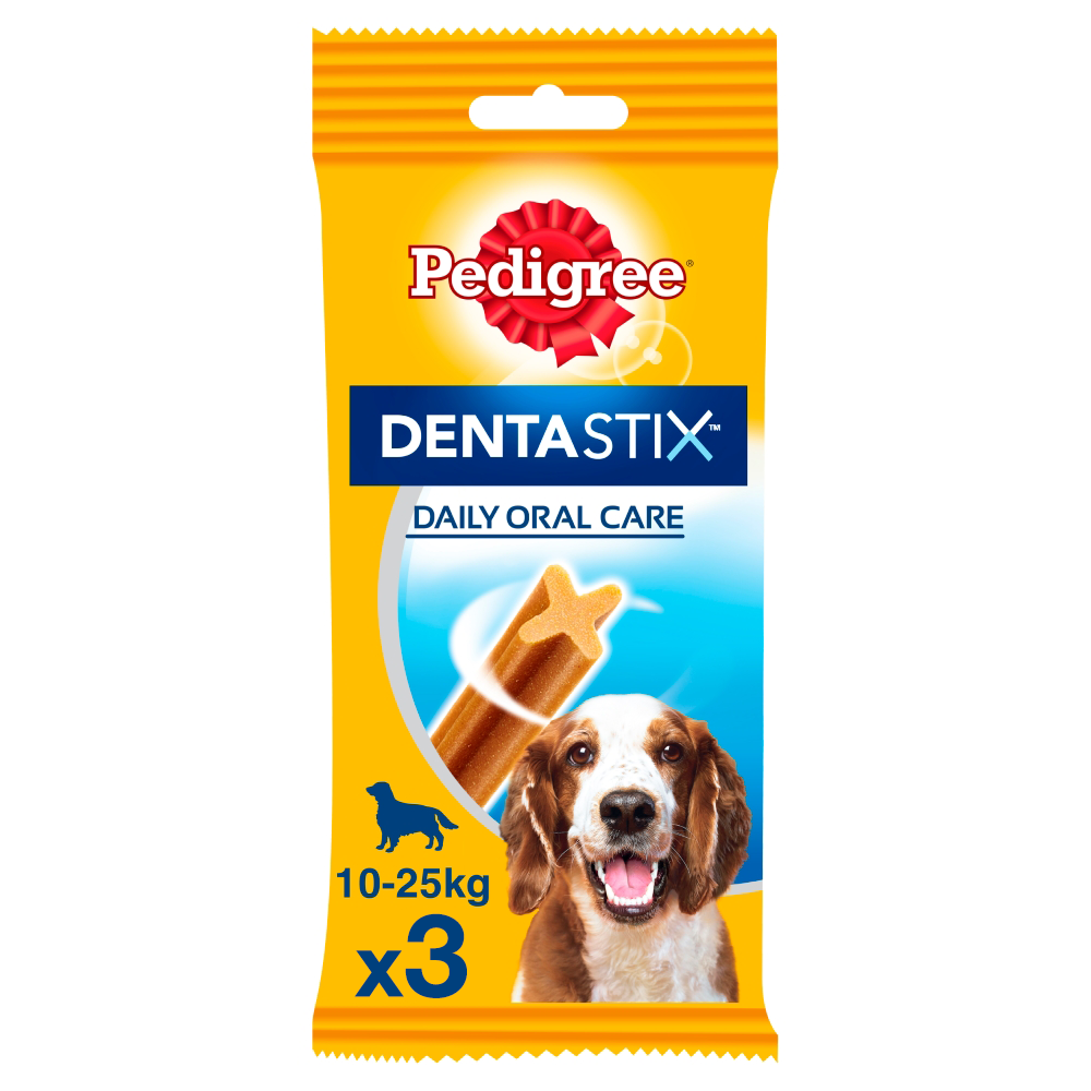 Opinie o PEDIGREE DentaStix średnie rasy) przysmak dentystyczny dla psów 3 szt 77g 40484-uniw