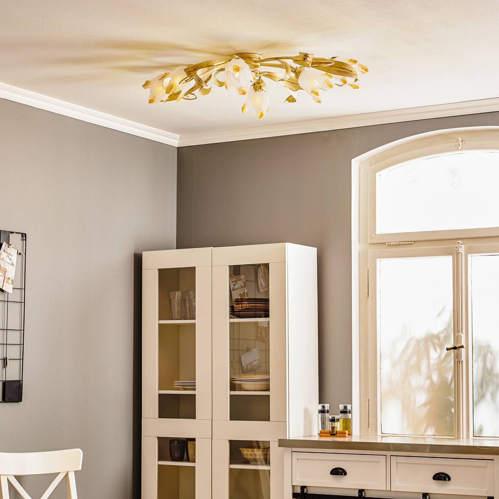 Lampa sufitowa Elena styl florencki, 6-punktowa