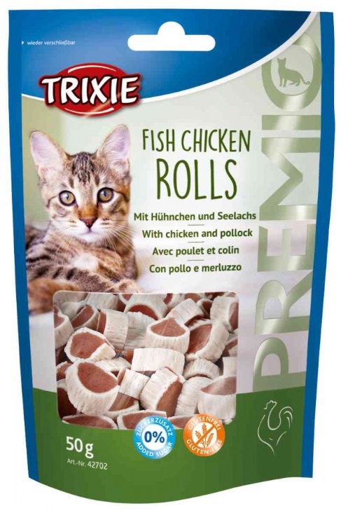 Trixie Premio Fish Chicken Rolls - Krążki Z Kurczakiem I Łososiem [42702] 13121