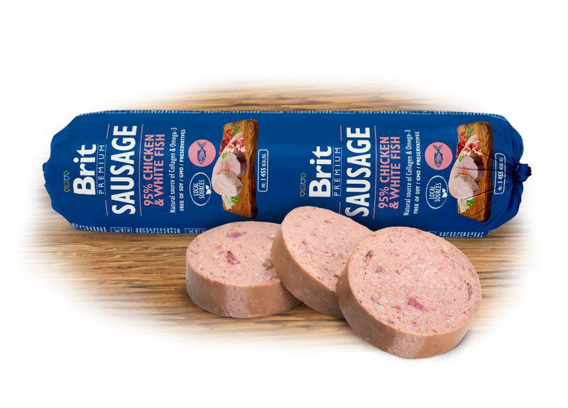 Brit Premium Sausage Chicken & White Fish 800g MS_15639