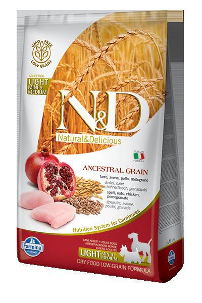 Farmina N&D Low Grain Chicken&Pomegranate Light Mini&Medium 0,8 kg