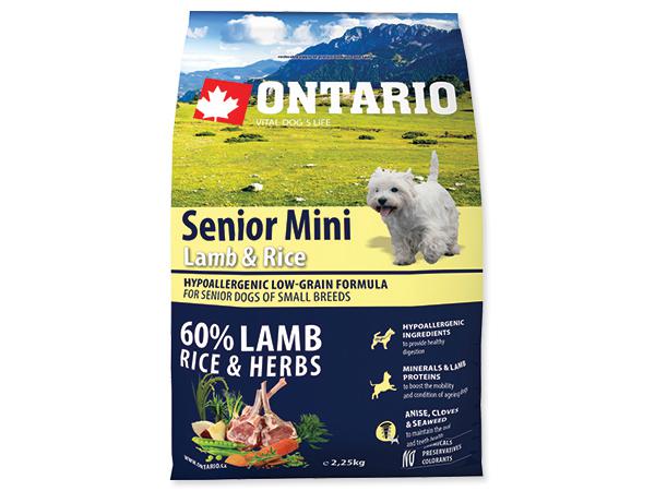 Ontario Senior Mini Lamb & Rice 2,25kg