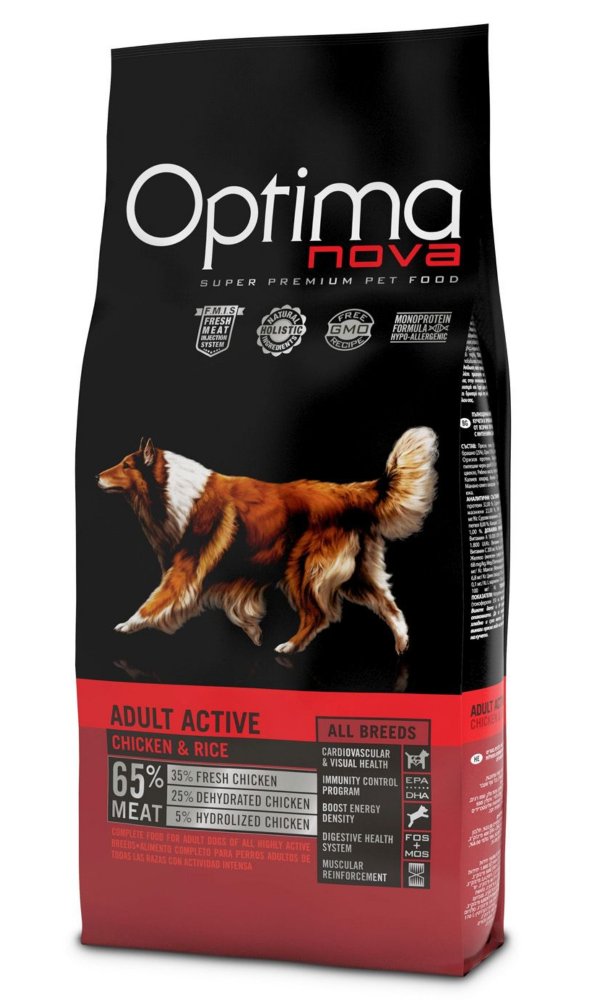 Zdjęcia - Karm dla psów Optimanova dog ADULT ACTIVE - 12kg 