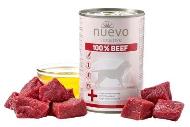 Nuevo SENSITIVE BEEF 100% 400g karma w puszce dla psa wołowina Super-Premium