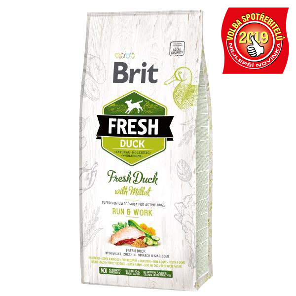 Brit Fresh Duck with Millet Active Run & Work 2,5 kg