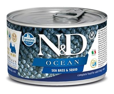 Farmina N&D OCEAN Sea bass & Squid 140g PND140004