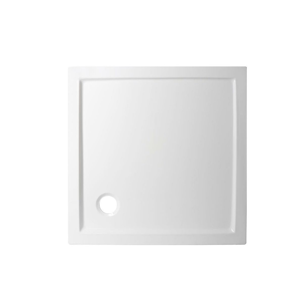 Brodzik do kabiny prysznicowej płaski Essential 90 x 90 x 5/3 Sensea