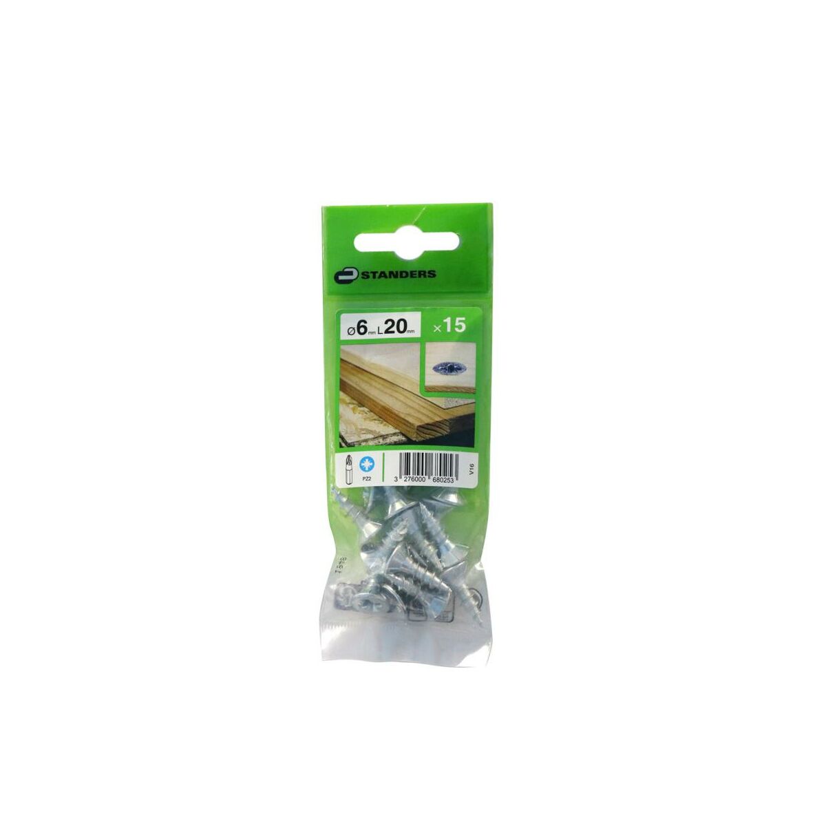 Wkręt 6 x 20 mm 15 szt. Standers