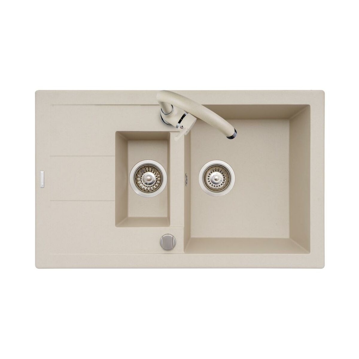 Zlewozmywak granitowy z baterią Senar 2 Pyramis