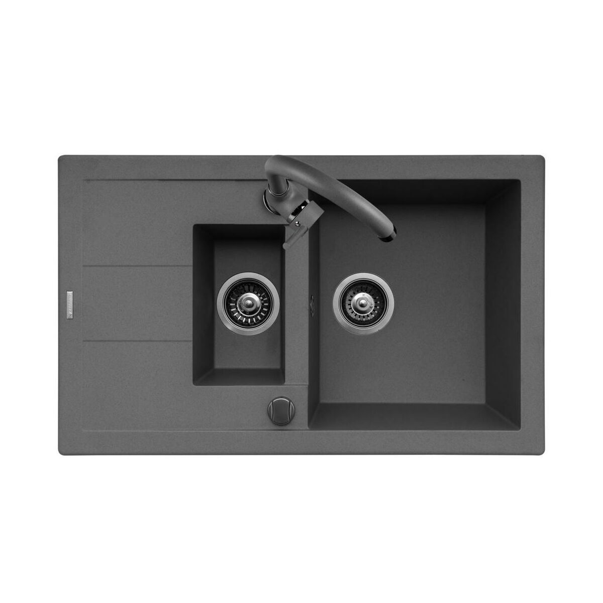 Zlewozmywak granitowy z baterią Senar 2 Pyramis