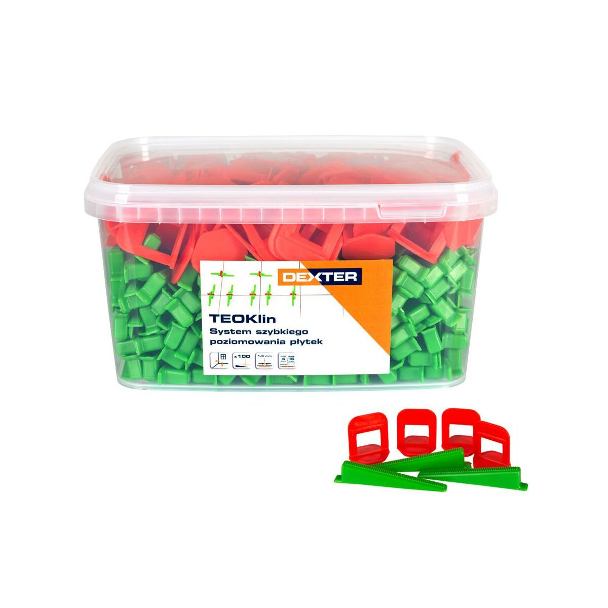 System poziomujący 100 SZT 1.5 MM TEOKLIN